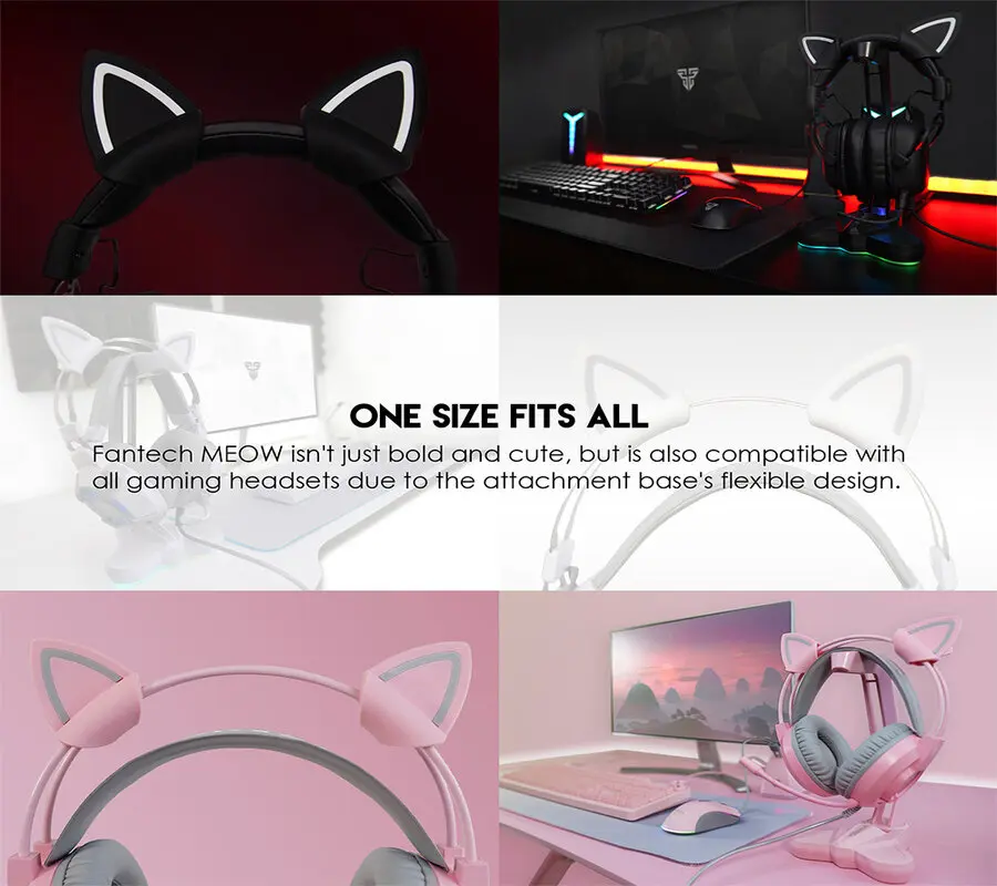Fantech AC5001 MEOW Kitty Ears For Headset