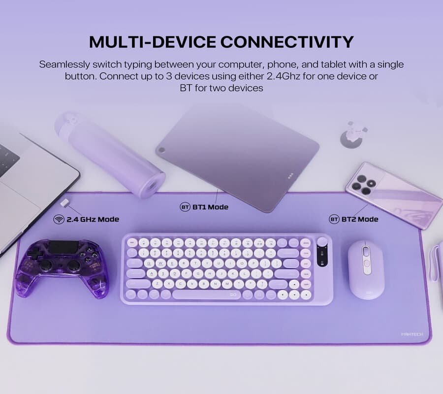 Fantech GO Mochi 85 WK898 Wireless Keyboard Mouse Combo