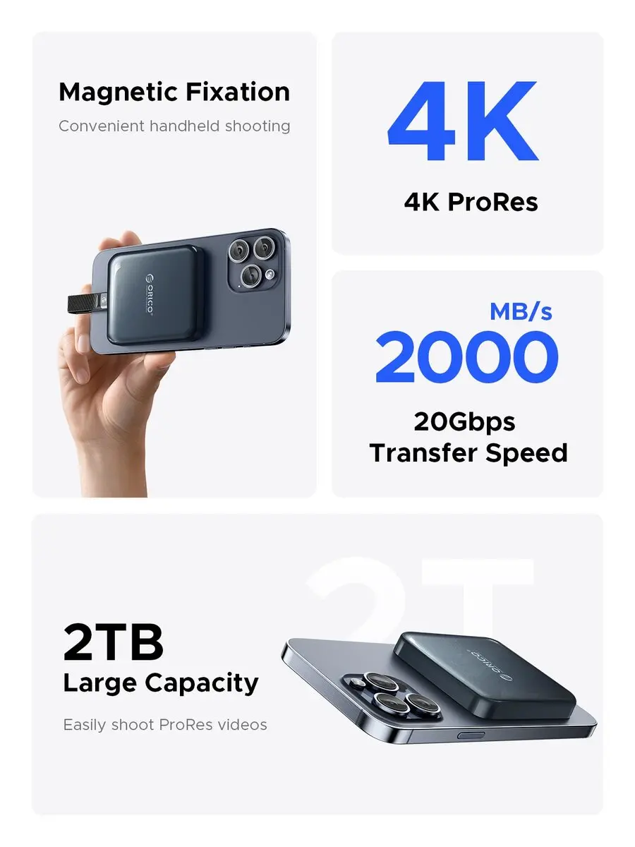 ORICO A20 PLUS 512GB MagPro Portable SSD