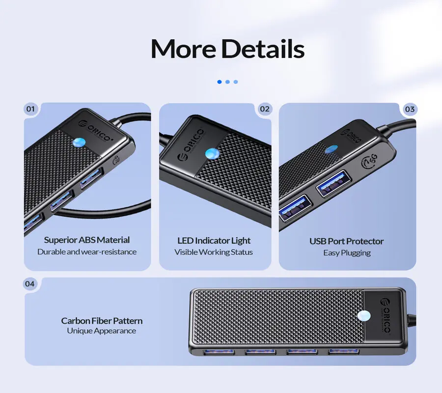 ORICO PAPW4A-U3 PW SERIES 4-PORT USB 3.0 HUB