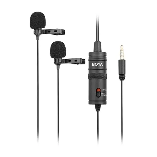 Boya BY-M1DM Dual Omni-directional Lavalier Microphone