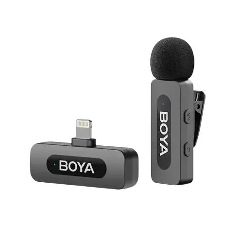 Boya BY-V1 V2.0 Ultracompact 2.4GHz Wireless Microphone for IOS Device