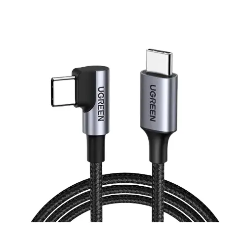 UGREEN US255 (50122) USB 2.0 Type-C to C Right Angled Braided Cable - 0.5M