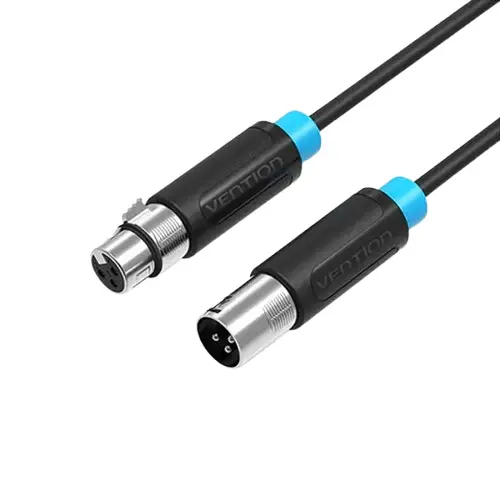VENTION BBFBN XLR Audio Extension Cable 15M Black