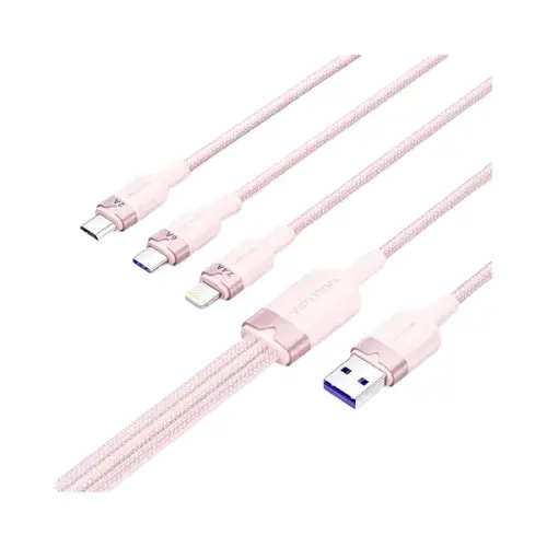 VENTION CTRPG Cotton Braided 3-in-1 USB 2.0 6A Cable - 1.5M